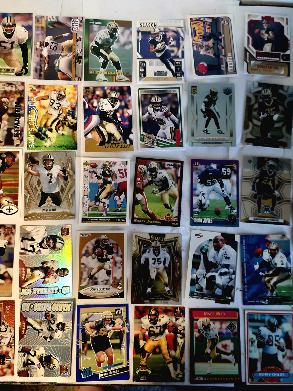 New Orleans Saints Football Card Lot - 45+ Cards Modern & Vintage